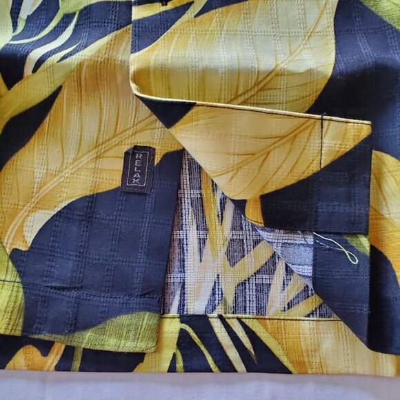 Tommy Bahama Black Leaf NWT XXL Silk Short Sleeve Shirt - Picture 9 of 13